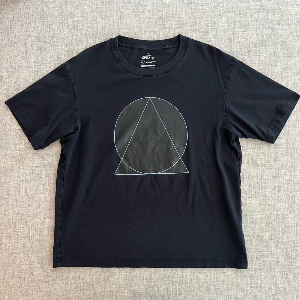 Uniqlo MoMA Sol Lewitt Geometric Shapes SPRZ NY Crew Neck T Shirt Tee Black M